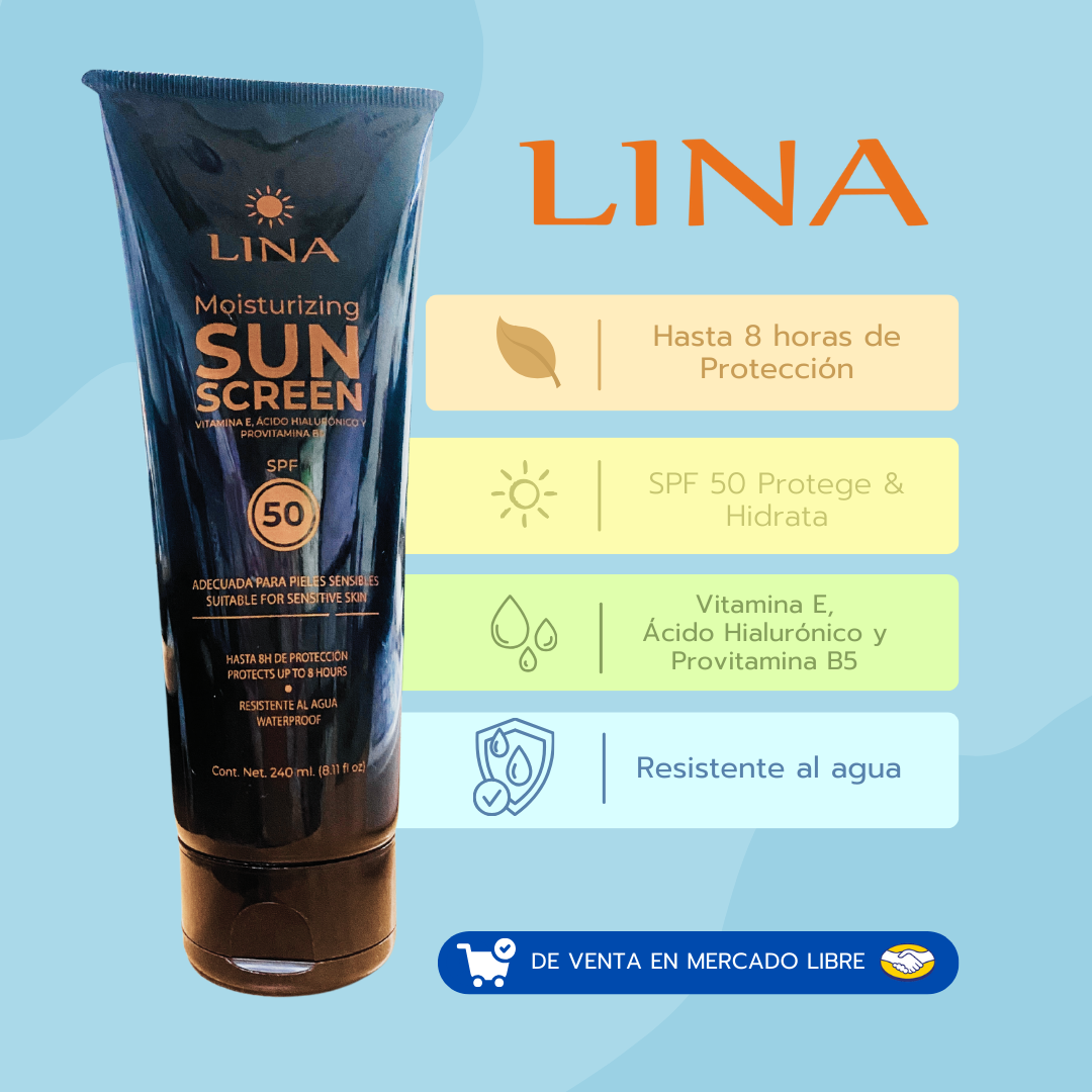 Protector Solar Lina Body 50 Fps 240 Ml con Acido Hialurónico