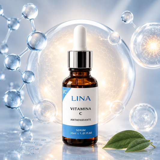 LINA Serum Vitamina C Antioxidante para Piel Luminosa y Radiante Fórmula Ligera y Rápida Absorción Cuidado Facial Diario