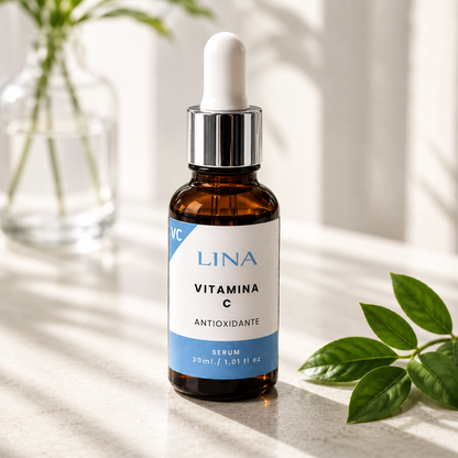 LINA Serum Vitamina C Antioxidante para Piel Luminosa y Radiante Fórmula Ligera y Rápida Absorción Cuidado Facial Diario